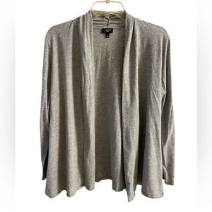 Talbots‎ Open Front Cardigan Heather Gray Pima Cotton 2X